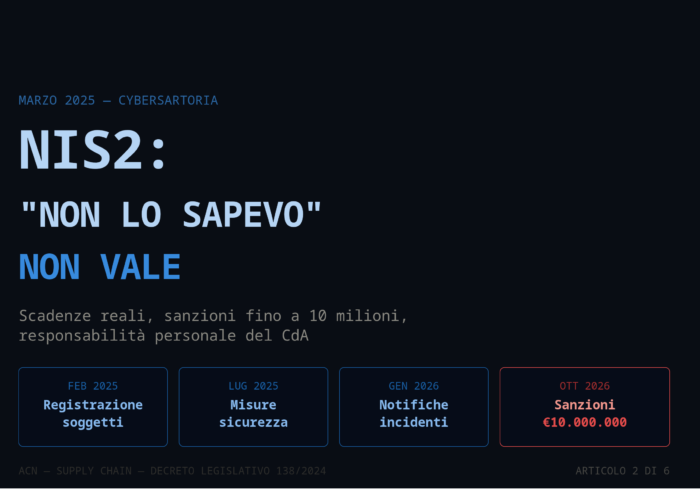 NIS2: Benvenuti nell'Era in cui 'Non Lo Sapevo' Non Vale Come Scusa